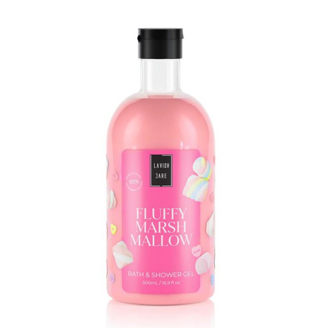 Lavish Care Fluffy Marsh Mallow Bath & Shower Αφρόλουτρο Gel με Άρωμα Ζαχαρωτό 500ml product photo