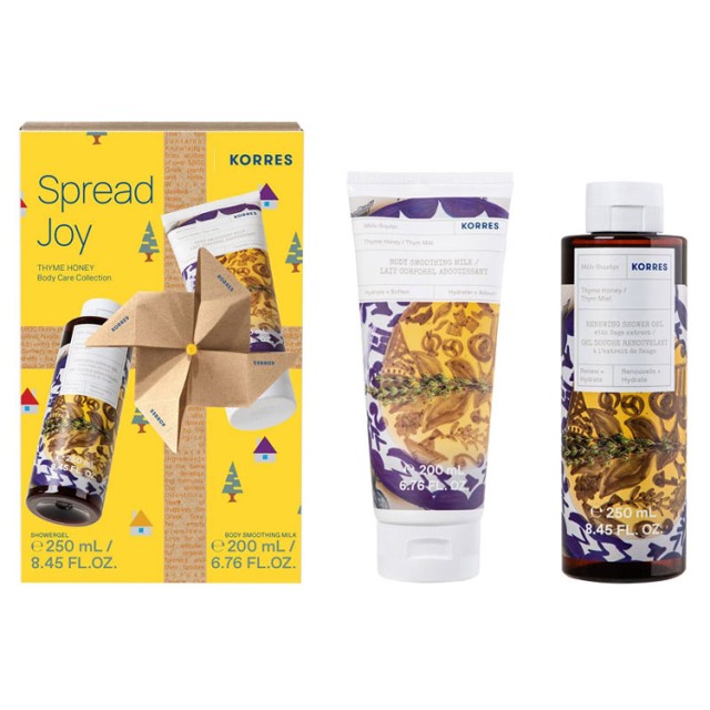 Korres Promo Spread Joy Thyme Honey Body Care Collection Showergel 250ml & Body Smoothing Milk 200ml product photo