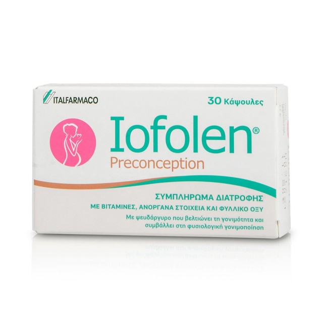 Iofolen Preconception Συμπλήρωμα Διατροφής με Βιταμίνες, Ανόργανα Στοιχεία & Φυλλικό Οξύ 30caps product photo