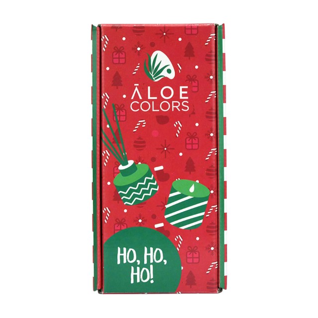 Aloe Colors Promo HO HO HO Home Gift Set Reed Diffuser Αρωματικό Χώρου 125ml & Scented Soy Candle Κερί Σόγιας 150gr product photo