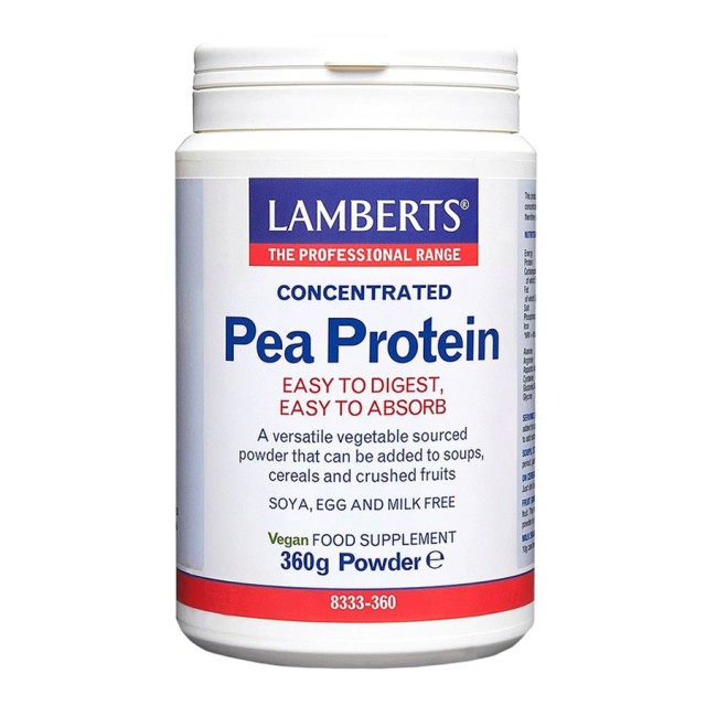 Lamberts Concentrated Pea Protein Powder Πρωτεϊνη από Μπιζέλι σε Μορφή Σκόνης 360gr product photo