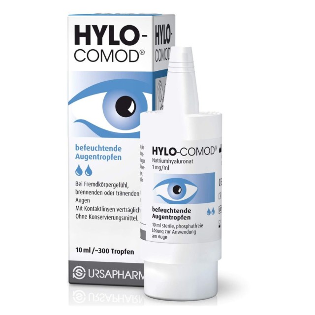 Hylo-Comod Eye Drops Λιπαντικές Οφθαλμικές Σταγόνες με Υαλουρονικό 10ml product photo