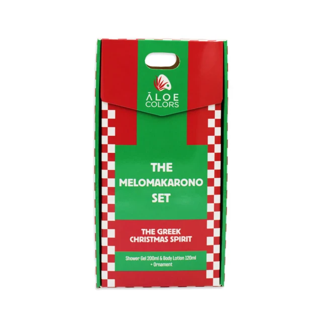 Aloe Colors Xmas Promo The Melomakarono Set με Ho Ho Ho Shower Gel Αφρόλουτρο Σώματος 200ml, Body Lotion Ενυδατικό Γαλάκτωμα Σώματος 120ml & Δώρο Χριστουγεννιάτικο Στολίδι 1τεμ product photo