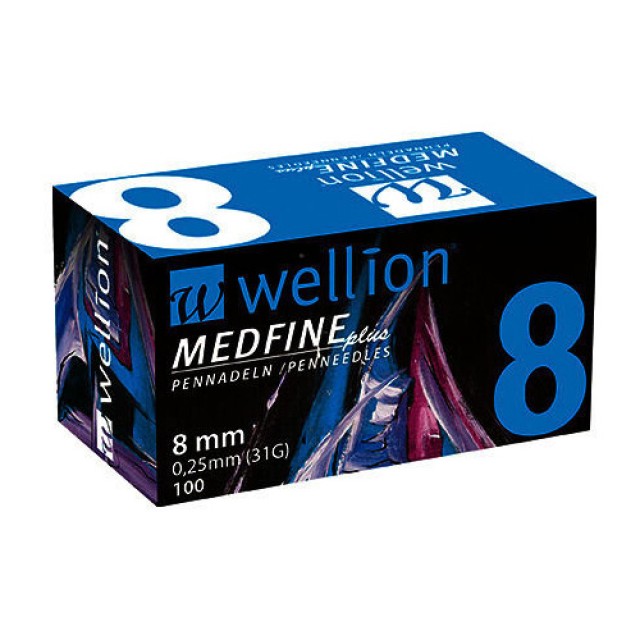 Wellion Medfine Plus Βελονάκια για Πένα Ινσουλίνης 31G x 8mm 100τεμ product photo