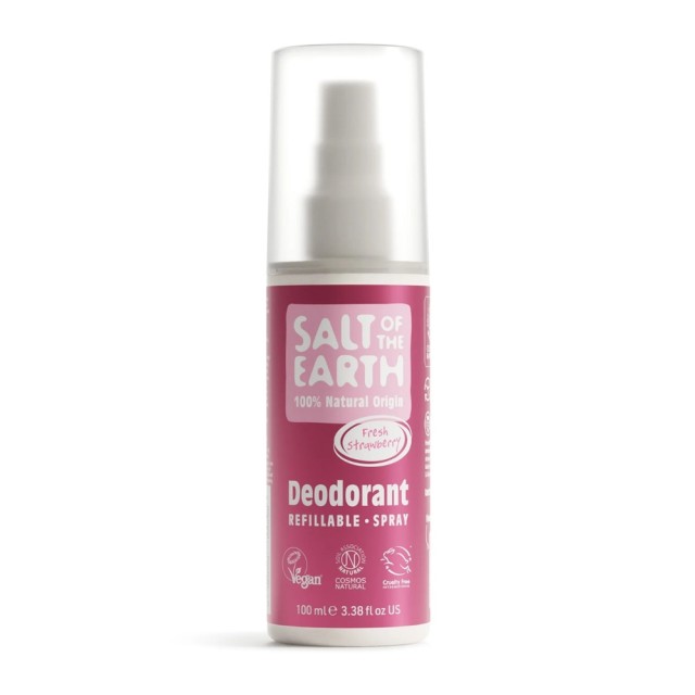Salt of the Earth Vegan Natural Deodorant Spray Fresh Strawberry Αποσμητικό Σπρέι 100ml product photo