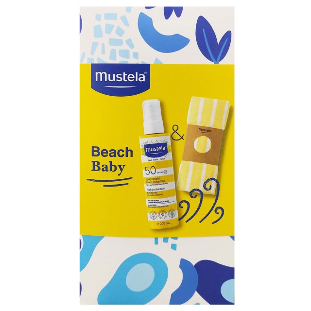 Mustela Promo Bebe High Protection Sun Spray Spf50, 200ml & Δώρο Πετσέτα Παραλίας product photo