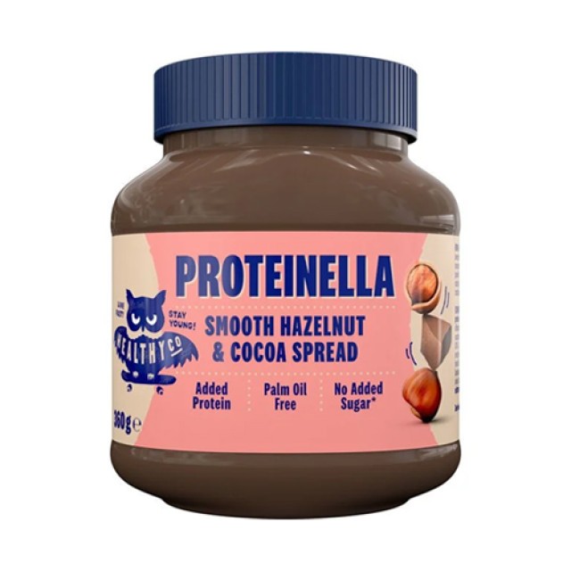 Healthy Co Proteinella Hazelnut & Cocoa Κρέμα Φουντουκιού με Κακάο & Έξτρα Πρωτεϊνη Χωρίς Προσθήκη Ζάχαρης 360gr product photo