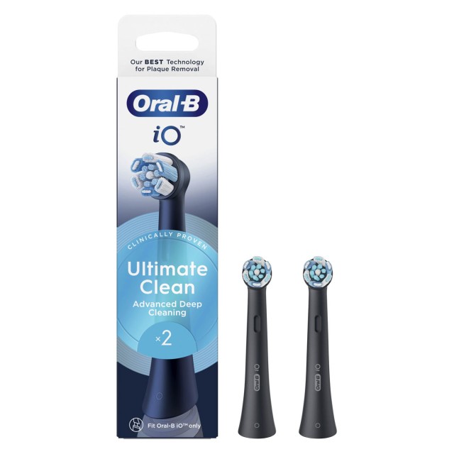 Oral-B iO Ultimate Clean Brush Heads Black 2 τεμ product photo