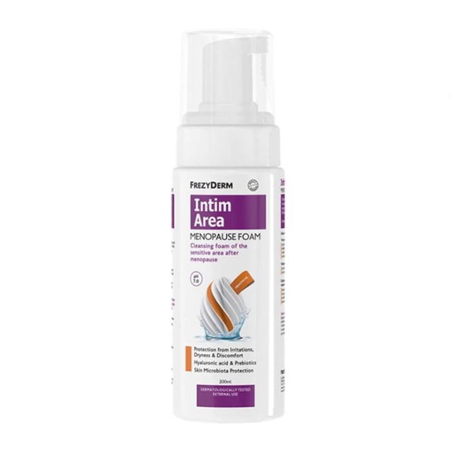 Frezyderm Intim Area Menopause Foam pH 7.0 Αφρός Καθαρισμού της Ευαίσθητης Περιοχής Μετά την Εμμηνόπαυση 200ml product photo