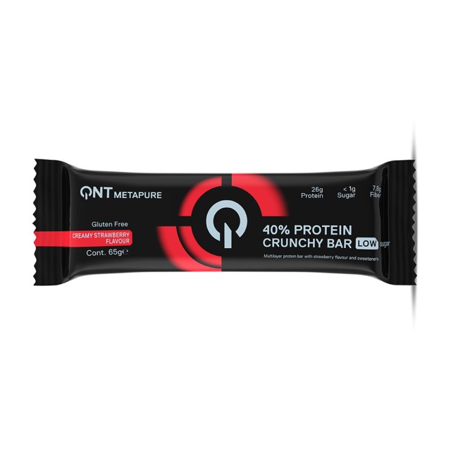 QNT Metapure 40% Protein Crunchy Bar Creamy Strawberry 65gr product photo