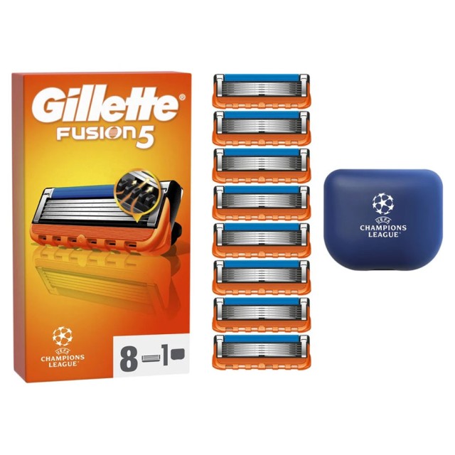 Gillette Promo Fusion 5 Ανταλλακτικές Κεφαλές Ξυριστικής Μηχανής 8τεμ & Θήκη Μεταφοράς 1τεμ product photo
