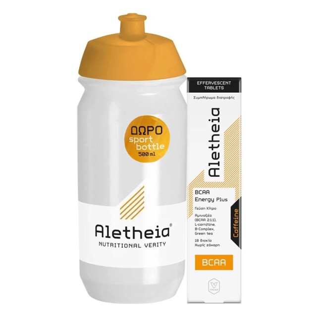 Vican Aletheia Promo BCAA Energy Plus with Caffeine 18 Effer.tabs Με Γεύση Κίτρο & Δώρο Sport Bottle 500ml product photo