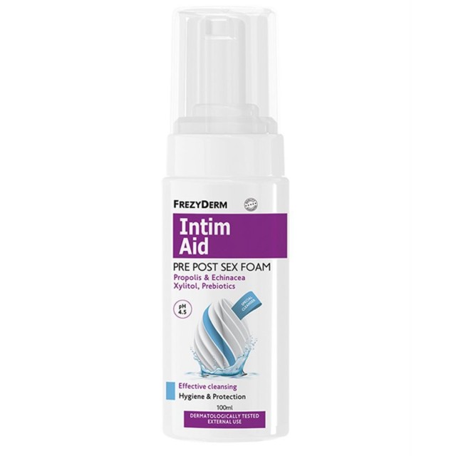 Frezyderm Intim Aid Pre Post Sex Foam pH 4.5 Αφρός Καθαρισμού Ευαίσθητης Περιοχής για Πριν & Μετά τη Σεξουαλική Επαφή 100 ml product photo