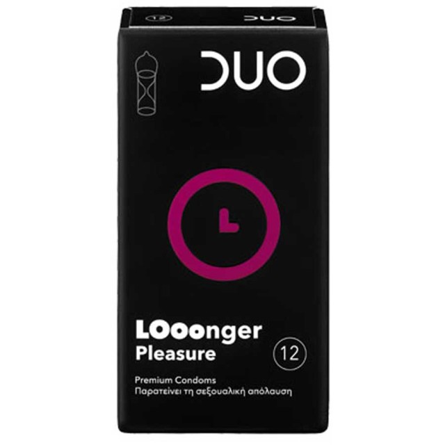 DUO LOoonger Pleasure Προφυλακτικά Για Μεγαλύτερη Διάρκεια 12 τμχ product photo
