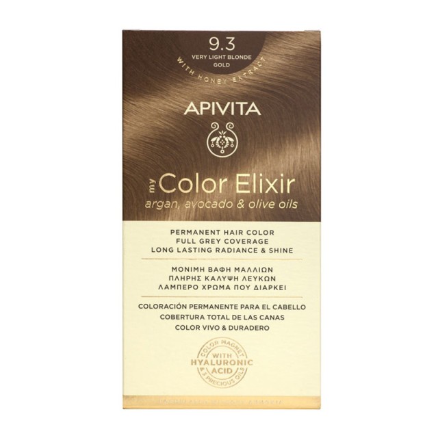 Apivita My Color Elixir 9.3 Ξανθό Πολύ Ανοιχτό Χρυσό Μόνιμη Βαφή Μαλλιών 1 τμχ product photo