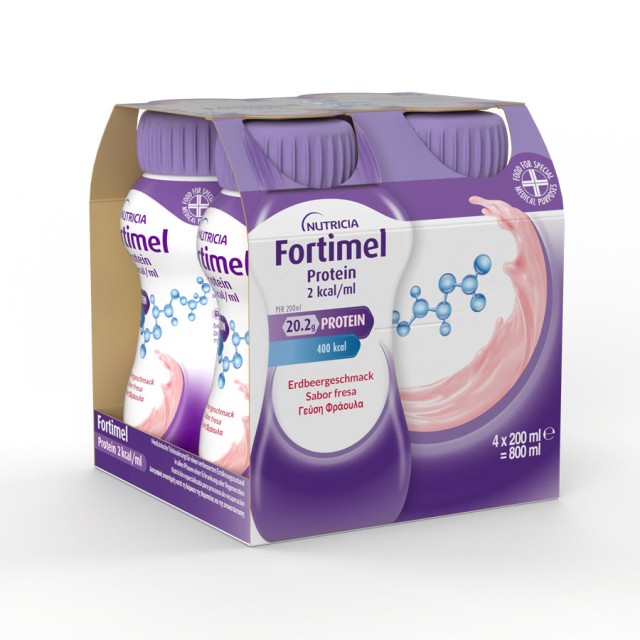 Nutricia Fortimel Protein 2 Kcal Φράουλα 4x200ml product photo