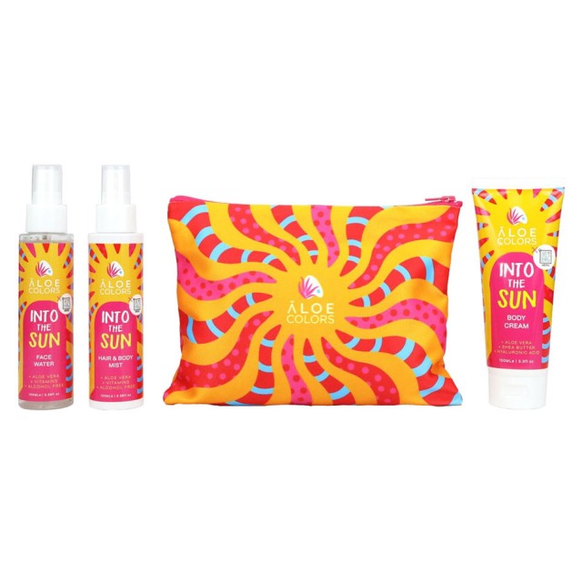 Aloe Colors Promo Into the Sun Body Cream 100ml & Face Water 100ml & Hair-Body Mist 100ml & Δώρο Νεσεσέρ 1 τεμ product photo