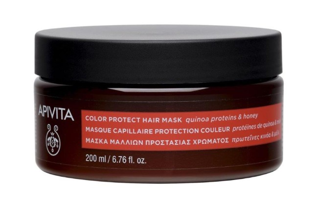 Apivita Μάσκα Προστασίας Χρώματος Για Βαμμένα Μαλλιά Με Ηλίανθο & Μέλι 200 ml product photo