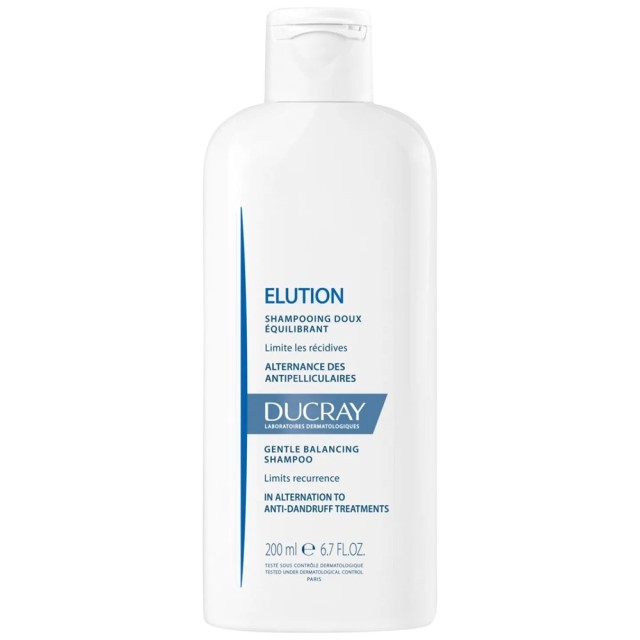 Ducray Elution Gentle Balancing Shampoo Δερμοπροστατευτικό Σαμπουάν Καθημερινής Χρήσης κατά της Πιτυρίδας 200ml product photo