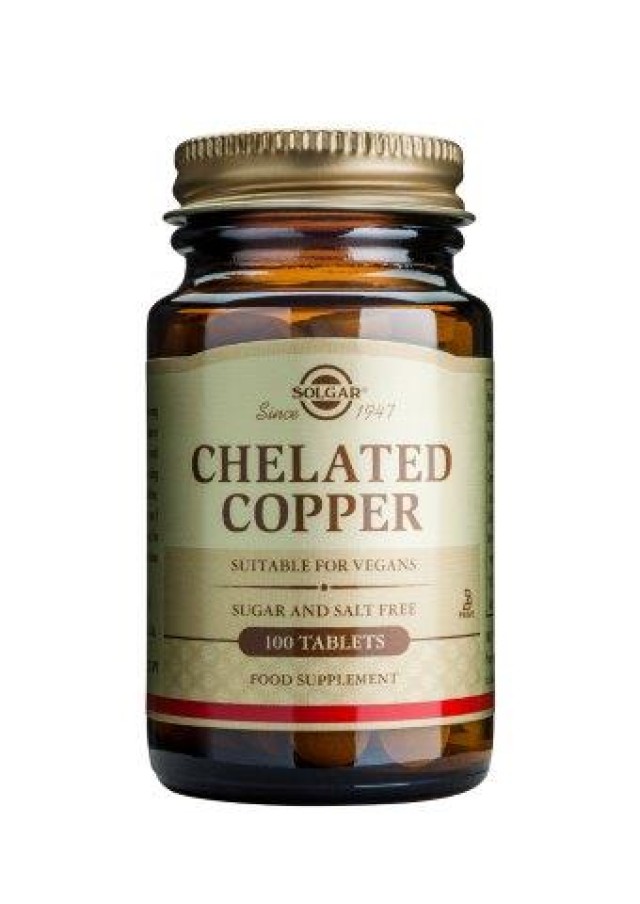 Solgar Chelated Copper 2,5 mg 100 Tabs product photo