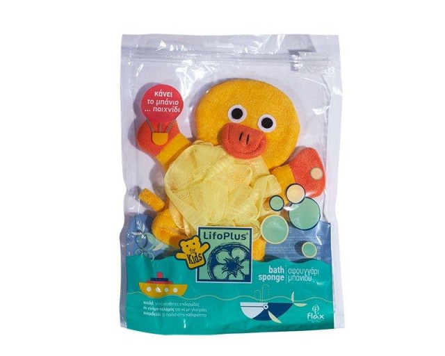 Lifoplus Παιδικό Βαμβακερό Σφουγγάρι Κίτρινο Παπί 1 τμχ product photo