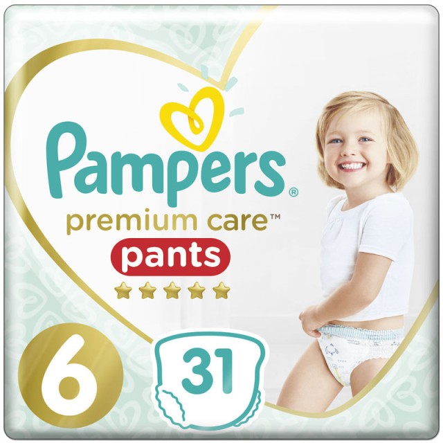 Pampers Premium Care Pants Μέγεθος 6 (15+Kg) 31 Πάνες-Βρακάκι product photo