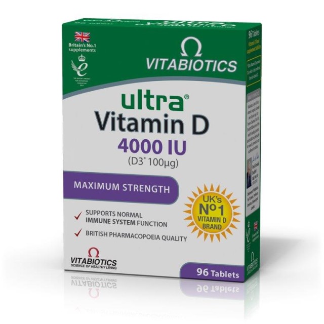 Vitabiotics Ultra Vitamin D3 4000 Iu 96 tabs product photo