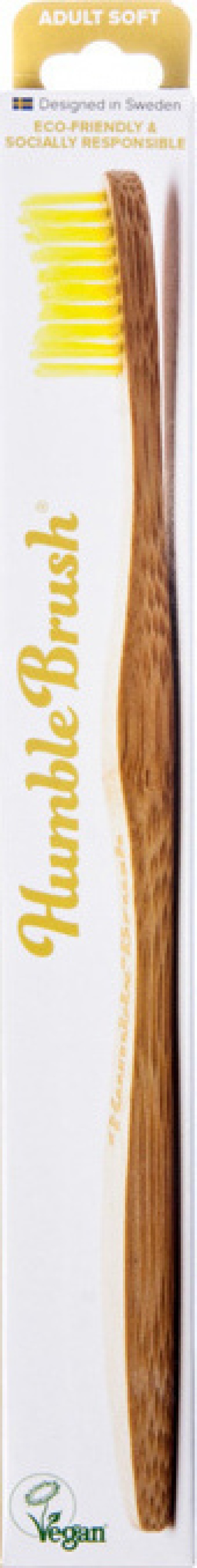 The Humble Co. Toothbrush Bamboo Yellow Κίτρινη Οδοντόβουρτσα Απο Μπαμπού Adult Soft 1 τμχ product photo