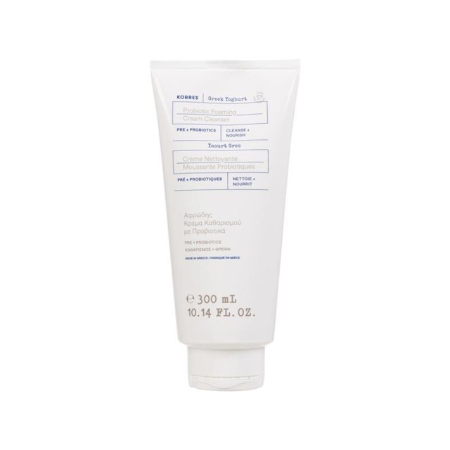 Korres Greek Yoghurt Probiotic Foaming Cream Cleanser Αφρώδης Κρέμα Καθαρισμού με Προβιοτικά 300ml product photo