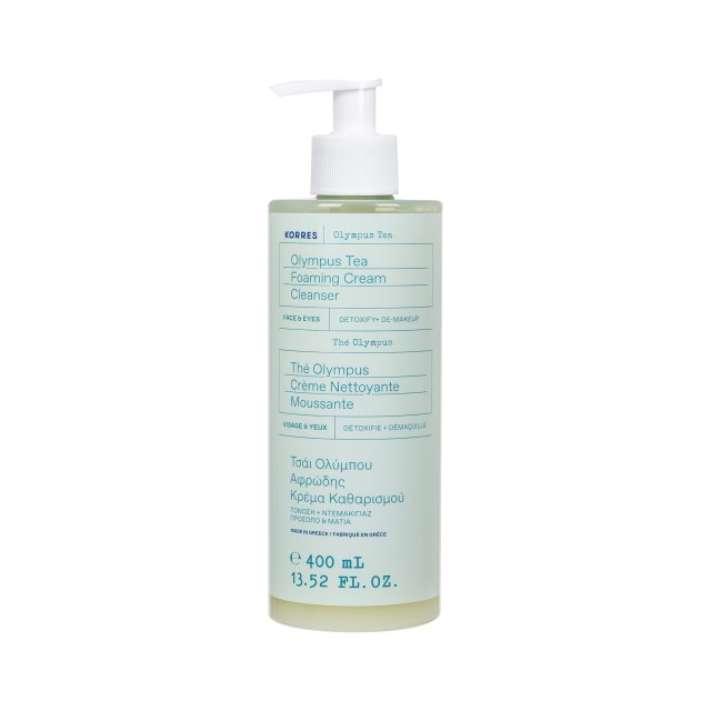 Korres Olympus Tea Foaming Cream Cleanser Αφρώδης Κρέμα Καθαρισμού για Πρόσωπο & Μάτια 400ml product photo