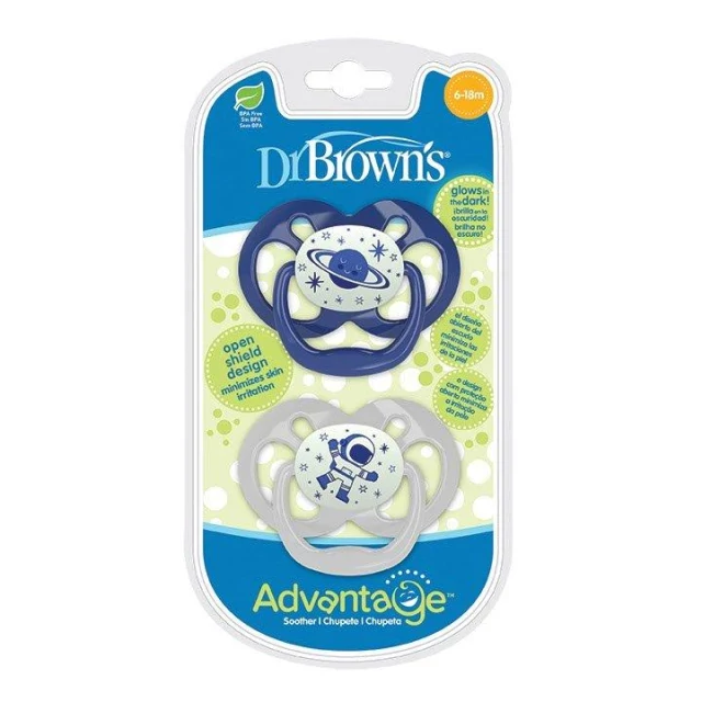 Dr. Browns Πιπίλα Νυχτός Advantage Αγόρι Επίπεδο 2 6-18 Μηνών 2 τεμ - PA 22004 product photo