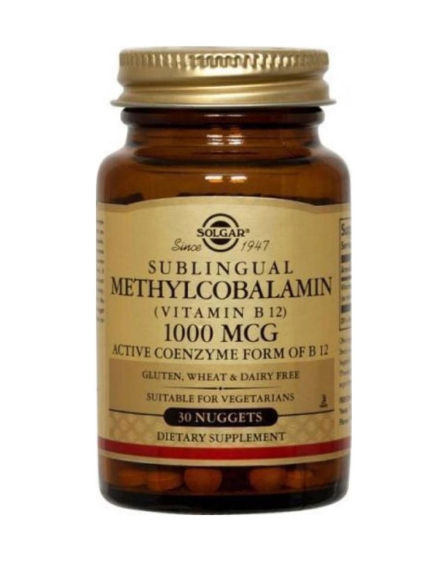 Solgar Methylcobalamin Vitamin B12 1000 mg 30 Nug. product photo
