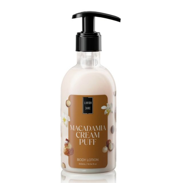 Lavish Care Macadamia Cream Puff Body Lotion Ενυδατικό Γαλάκτωμα Σώματος με Νότες Καραμελωμένης Βανίλιας & Macadamia 300ml product photo