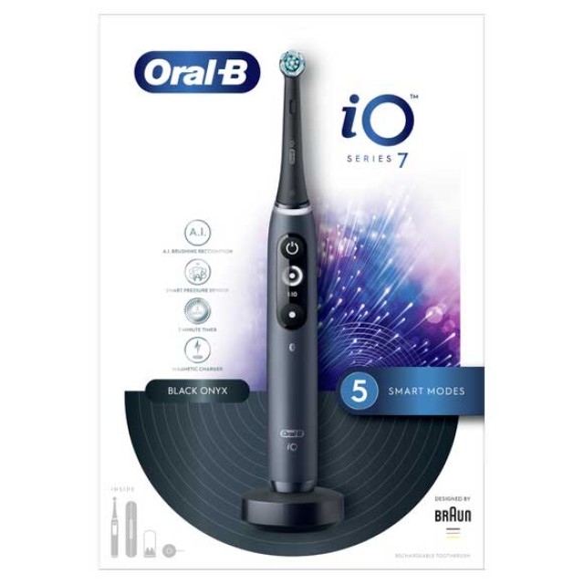 Oral-B iO Series 7 Hλεκτρική Οδοντόβουρτσα Magnetic Black Onyx 1 τεμ product photo