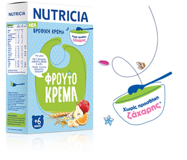 Nutricia Βρεφική Κρέμα Φρουτόκρεμα από τον 6ο μήνα 250 gr product photo