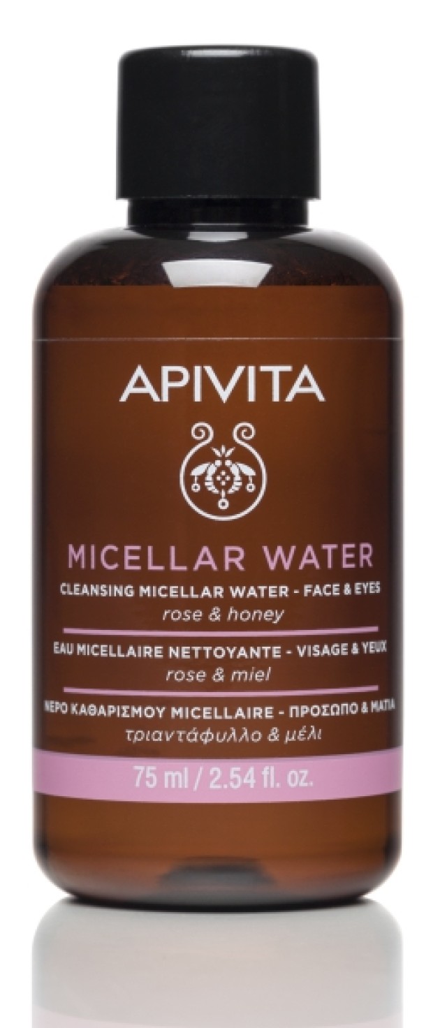 Apivita Μίνι Νερο Καθαρισμού Micellar Για Πρόσωπο & Μάτια Με Τριαντάφυλλο Και Μέλι 75 ml product photo