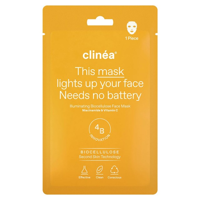 Clinea Illuminating Biocellulose Face Mask 1τεμ product photo