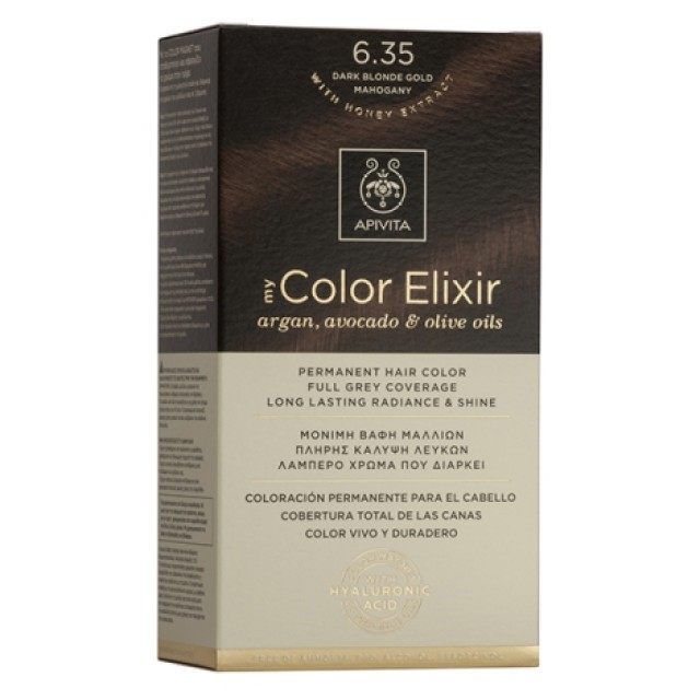 Apivita My Color Elixir 6.35 Ξανθό Σκούρο Μελί Μαονί Μόνιμη Βαφή Μαλλιών 1 τμχ product photo
