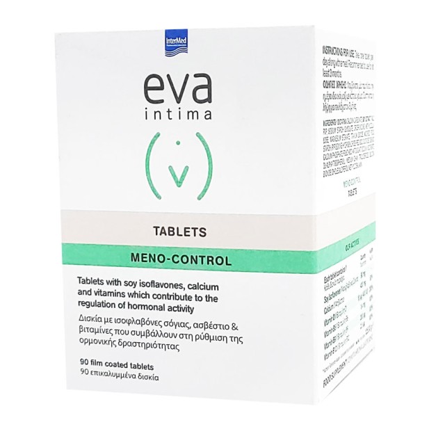 Intermed Eva Intima Tablets Meno-Control Καθημερινό Συμπλήρωμα Διατροφής για τις Ανάγκες της Περι-εμμηνοπαυσιακής Περιόδου 90 tabs product photo