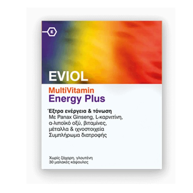 Eviol Multivitamin Energy Plus 30 Μαλακές Κάψουλες product photo