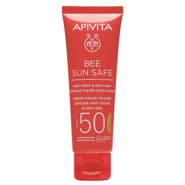 Apivita Bee Sun Safe Αντηλιακή Κρέμα Προσώπου Κατά Των Πανάδων & Των Ρυτίδων Με Χρώμα Spf50 50 ml product photo
