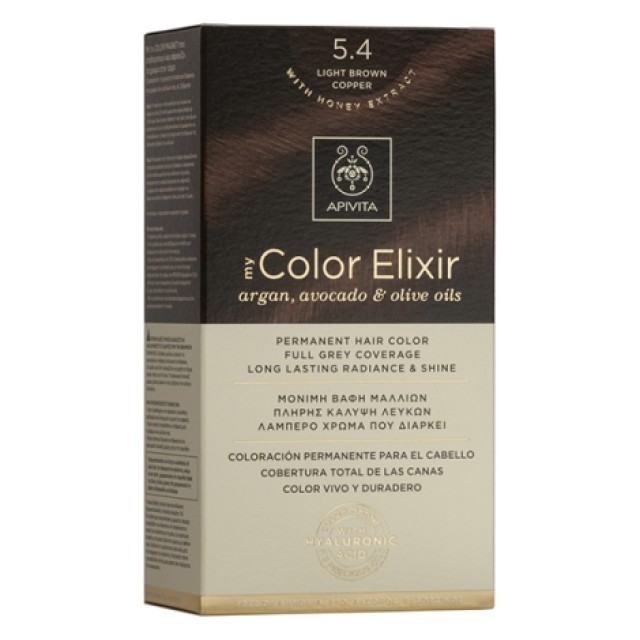 Apivita My Color Elixir 5.4 Καστανό Ανοιχτό Χάλκινο Μόνιμη Βαφή Μαλλιών 1 τμχ product photo