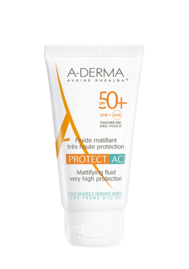 A Derma Αντηλιακό Protect Fluide Matifiant Ac SPF50+ 40 ml product photo