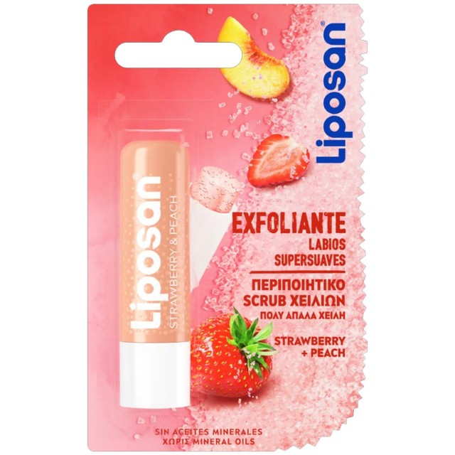 Liposan Lip Scrub Strawberry & Peach 4.8gr product photo