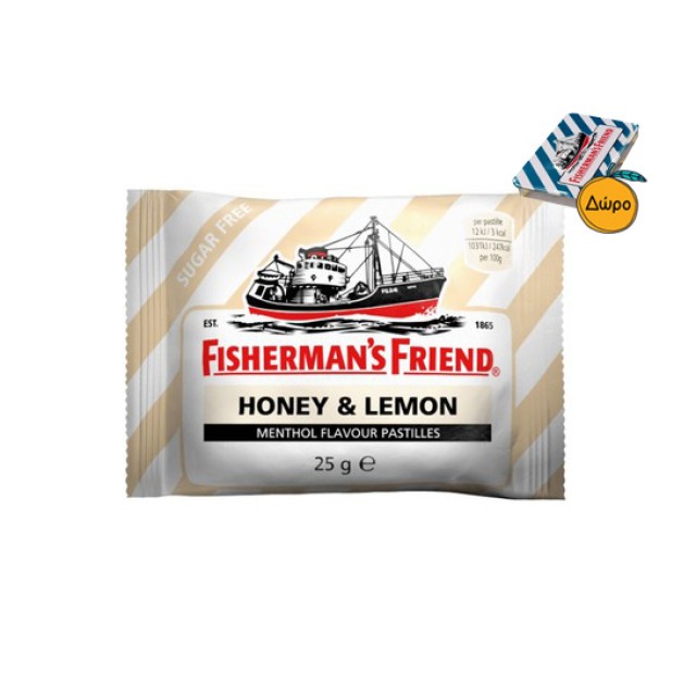 Fishermans Friend Καραμέλες με Μέλι και Λεμόνι & Άρωμα Μινθόλης Χωρίς Προσθήκη Ζάχαρης 25gr product photo
