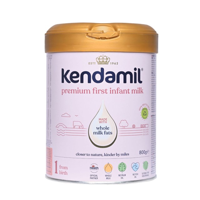 Kendamil Premium First Infant Milk No1 Γάλα σε Σκόνη 1ης Βρεφικής Ηλικίας 0-6μηνών 800gr product photo