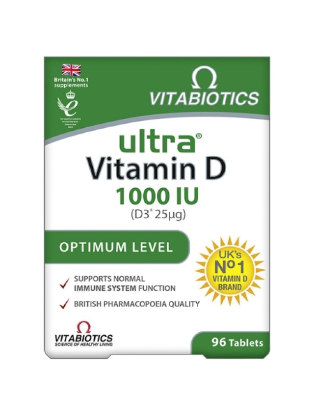 Vitabiotics Ultra Vitamin D3 1000 Iu 96 tabs product photo
