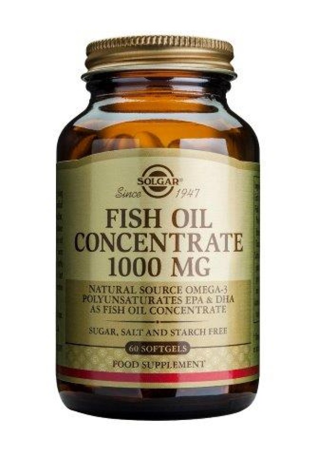 Solgar Fish Oil Concentr. 1000 mg 60 Softgels product photo