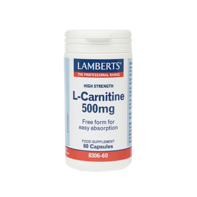 Lamberts L-Carnitine 500Mg New Higher Strength 60 Κάψουλες product photo