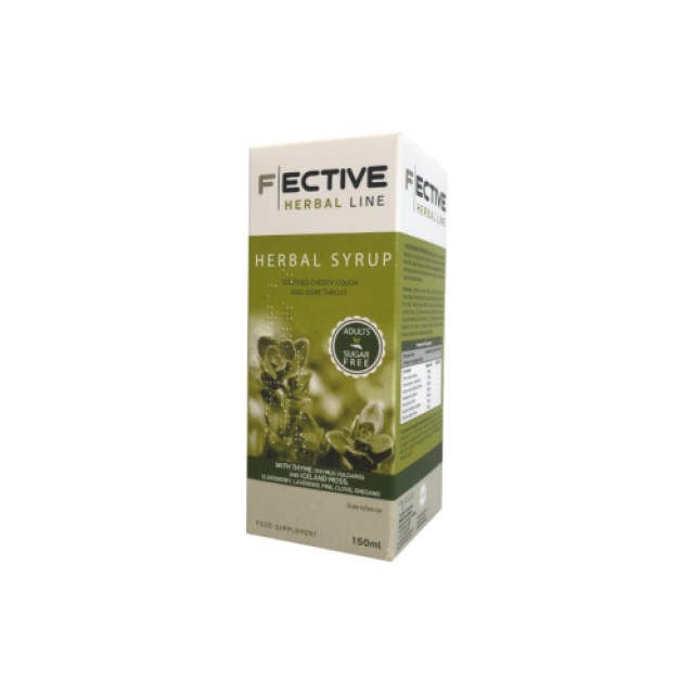 Fective Herbal Syrup Adults Σιρόπι Με Θυμάρι Για Τον Ερεθισμένο - Ξηρό Λαιμό 150ml product photo